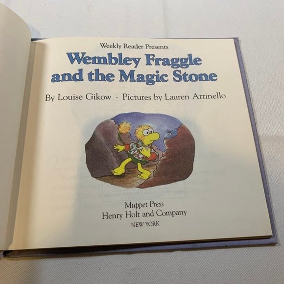 Vintage 1984 Fraggle Rock Hardcover Book Wembly Fraggle and the Magic Stone - Picture 3 of 4